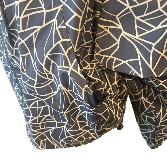 Traj3ctory Hooded Wind Breaker. Blue White Abstract. Dolman Sleeve. Size: Small - Picture 4 of 10